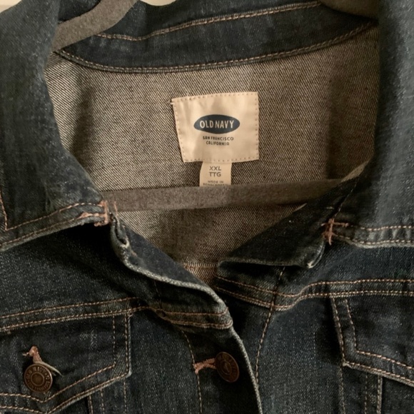 XXL Dark Denim Jean Jacket Old Navy - Picture 2 of 2